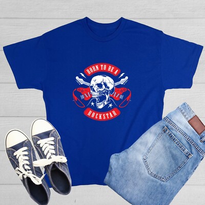 Born To Be A Rockstar Sarcastic Humor Graphic Tee Gift Men Novelty Funny TShirt