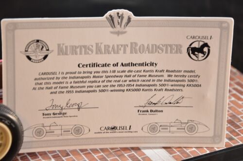 CAROUSEL 1 4501 KURTIS KRAFT ROADSTER 1955 INDIANAPOLIS 500 WINNER 1/18 SWEIKERT - Foto 10 di 11