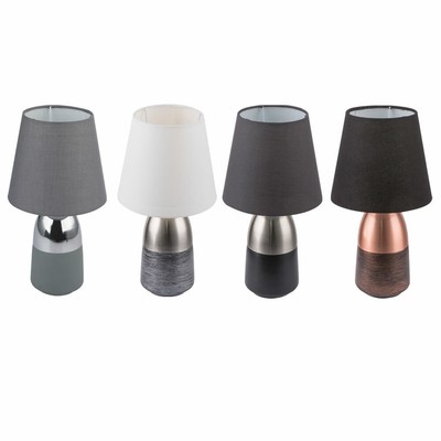 LED Tischleuchte Mit Glaskugel - Nickelmatt & Chrom, Touch-Bedienung, Inkl. E14 LED