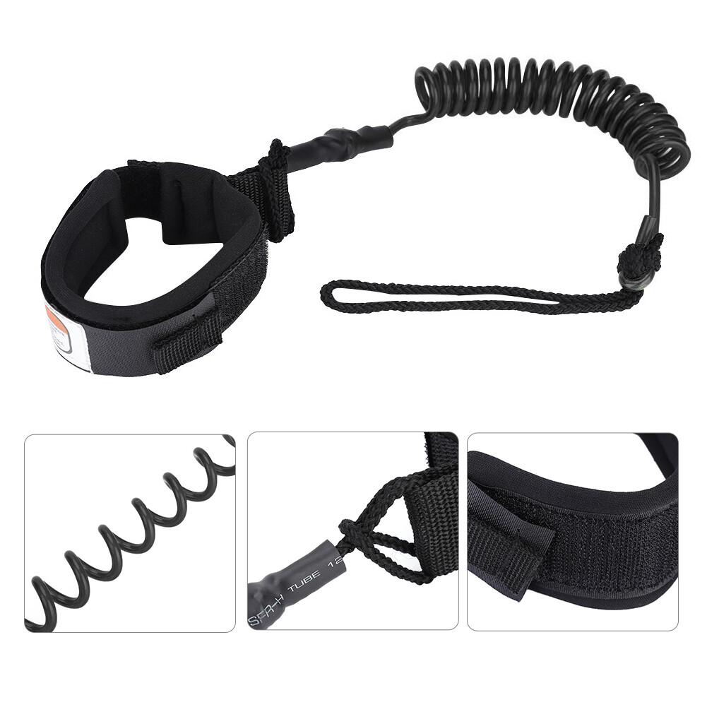 2pcs 39.5cm 5mm Bodyboard Coiled Wrist Leash Board bicep leash Strap