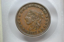 1837 Hard Times Token- Not One Cent For Tribute- Nice AU