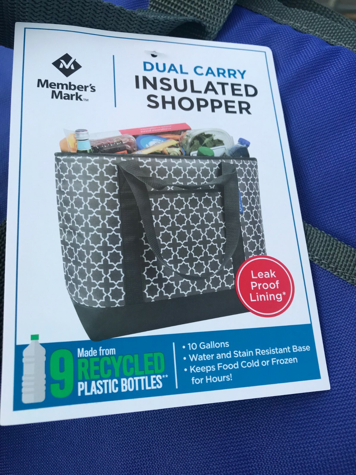 Sam's Club Sams Jumbo Cooler Tote 25x17 Insulated Shopping Bag Shopper