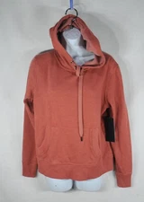 90 degree by Reflex  hoodie M fleece long sleeve Orange Fire NWT