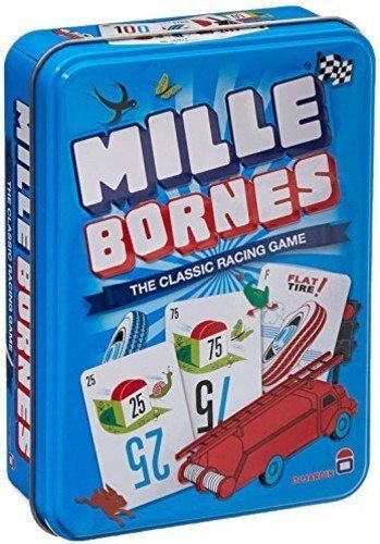 Jeu de cartes de course classique Mille Bornes boîte en étain Asmodee MIB01 français - Photo 1 sur 3