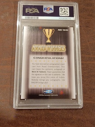 2010 Razor Pop Century Weird Al Yankovic Auto Autograph PSA - Picture 2 of 2