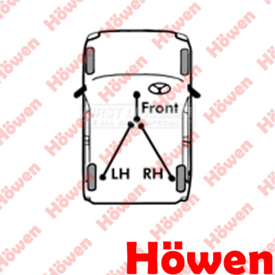 Fits Nissan Pickup 1994-1998 2.4 D Hand Brake Cable Right Howen 3653073P00
