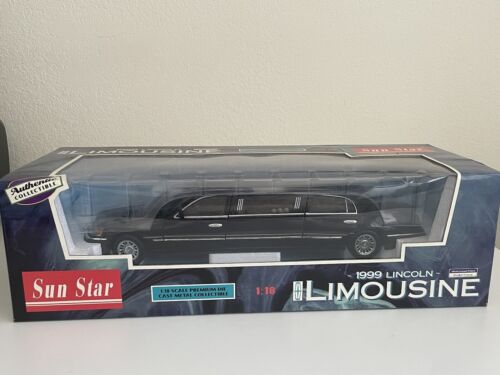 1999 Lincoln Town Car Limo Sun Star 1:18 Diecast Model - Afbeelding 1 van 8