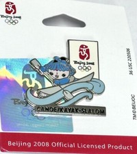 Spilla Olimpica 2008 Canoa Kayak Slalom Mascotte Pechino