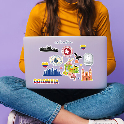 Villavicencio Colombia Flag Oval Decal - 3x5 Inch Vinyl Bumper Sticker, Made In USA With 3M Material