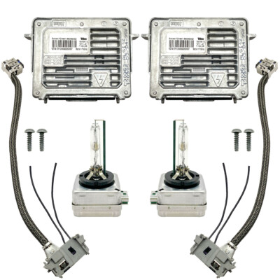2x OEM 14-20 Jeep Grand Cherokee Xenon Ballast & D3S Bulb Wire Kit Control Unit