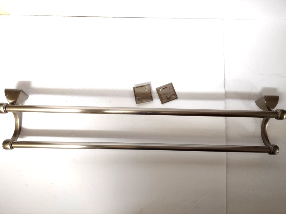 Ginger Motiv Quattro Series 24” Double Towel Rack Bar Satin Nickel  1822-SN - Image 2 of 4