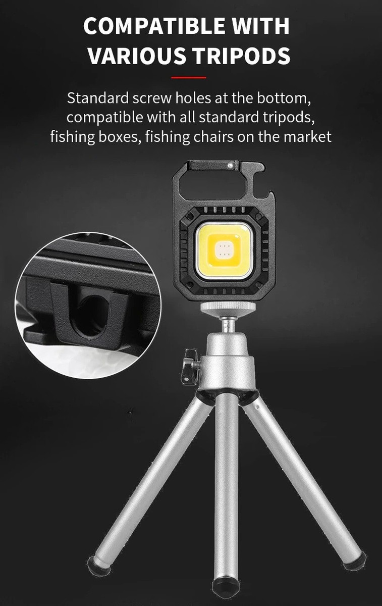 MODOAO Mini COB LED Taschenlampe – Wiederaufladbar, Wasserdicht (IPX5), Klappbar, Mit Magnet