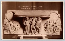 Postcard ELY Cathedral Miserere Seat North Side Sub-Stall 7 RPPC P190