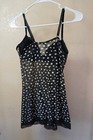 Ladies lingerie S black polka dot mesh black white bralette baby doll nightie — photo 4