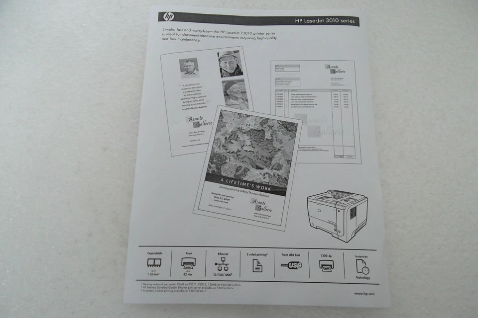 HP P3015dn LaserJet Printer Network 128MB USB 2.25" LCD w/Toner Low-Pages CE528A - Image 3 of 4