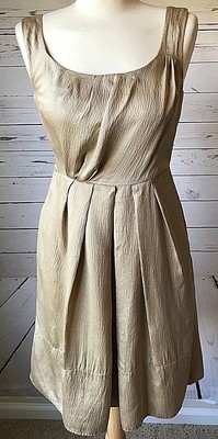 banana republic gold dress