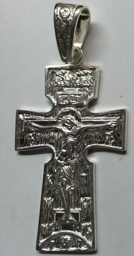 CROSS STERLING SILVER 925 Jesus Skull Memento Mori New Big Saint Archangel 20gr