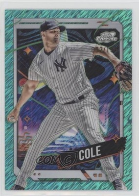 2024 Topps Cosmic Chrome Aqua Equinox Refractor 2/199 Gerrit Cole #76 0w8
