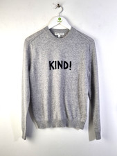 M&S x Bella Freud Pure Cashmere Jumper Size S Grey 'Kind!' New