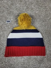 Image of F&F Kids Striped Pom Pom Beanie Hat 3-4 Years