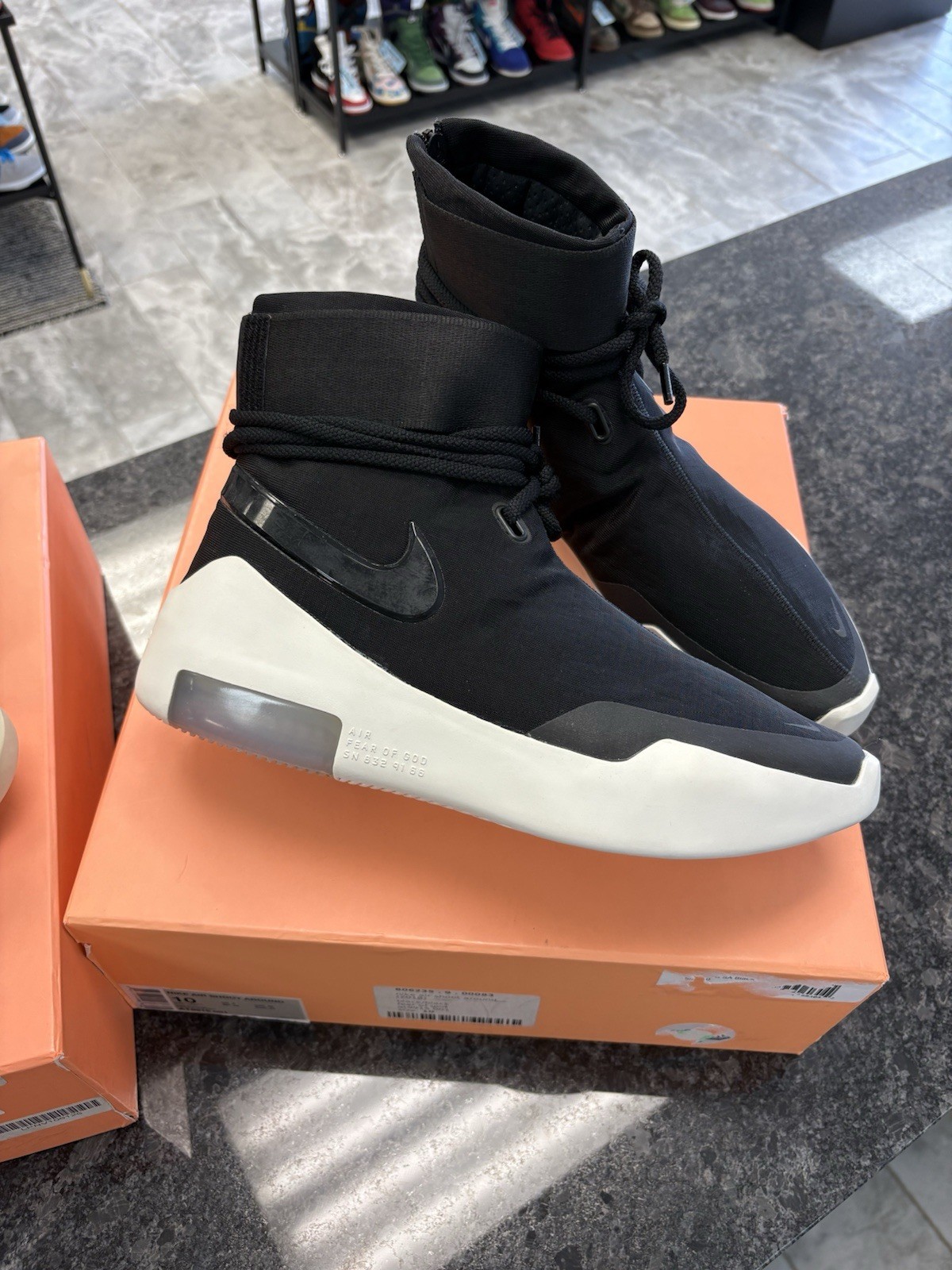 Size 10 - Nike Air Fear Of God SA Black