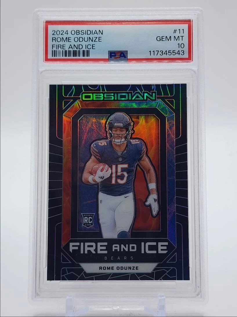 Rome Odunze Panini Obsidian Fire and Ice #11 Base