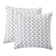 - Viviana - Euro Sham Set of Two - 26x26in. , No Insert -Watercolor Leaf
