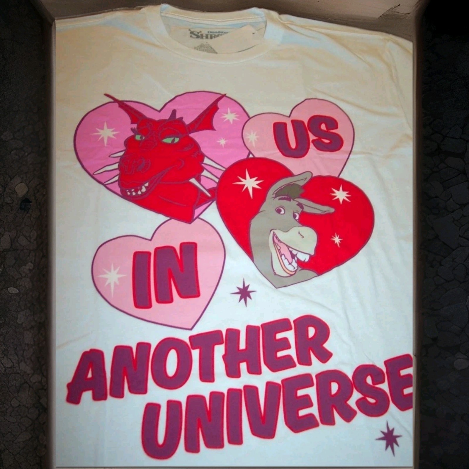 Camiseta SHREK DONKEY & DRAGON Love Dreamworks PARA HOMBRES XL NUEVA