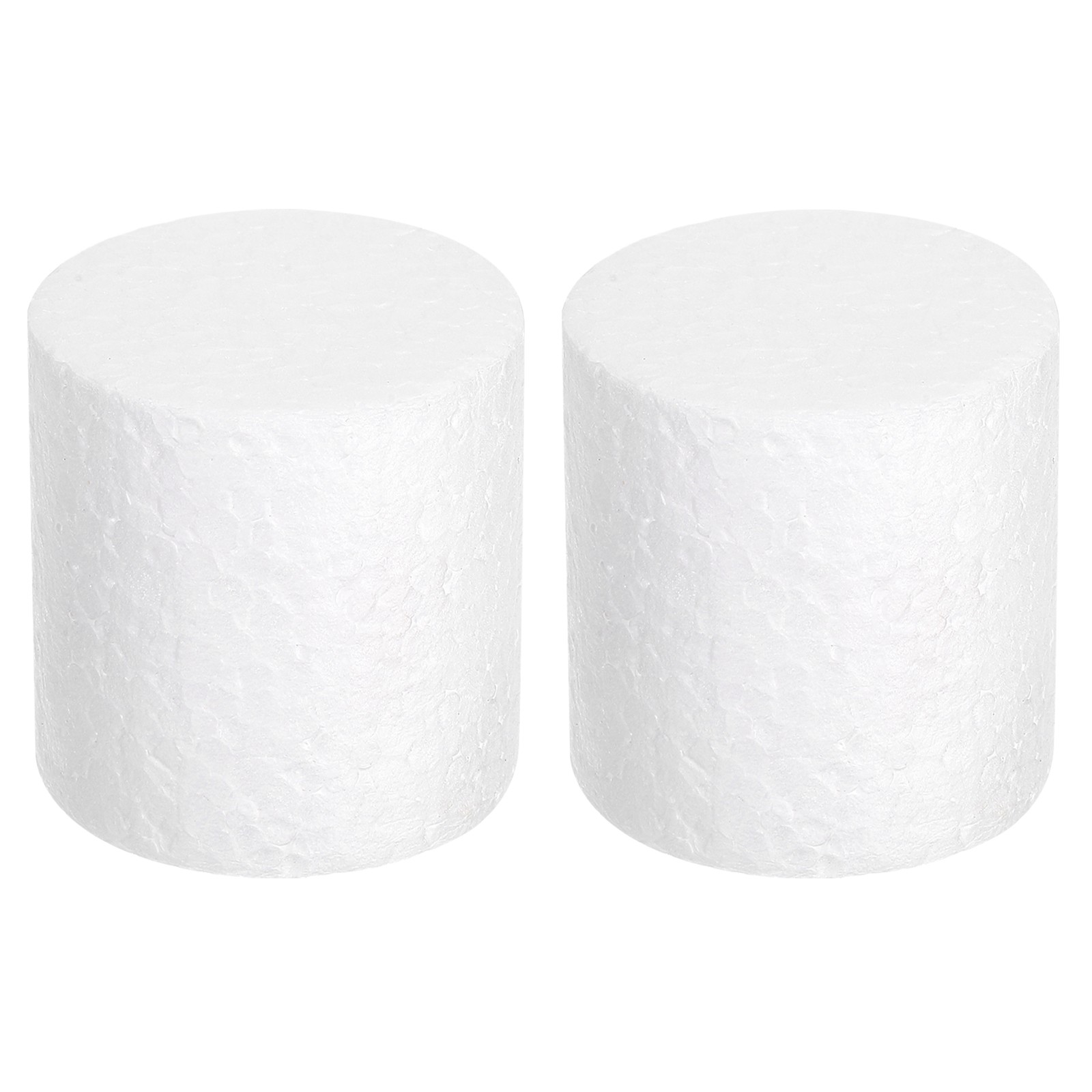 Round Foam Cake Dummy, 2" x 2" White Fake Cake Circles Dummies, 2Pcs