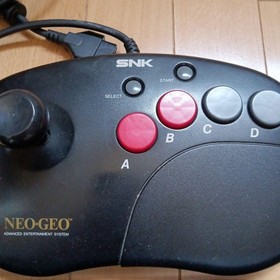 SNK Neo Geo Neogeo AES ROM Console System with Stick Controller Set Tested