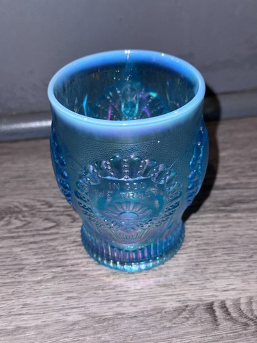Imperial Blue Opalescent Carnival Mug Anniversary Souvenir for A C G A - Picture 2 of 3