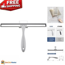 Durable 10-Inch Ergonomic Squeegee for Streak-Free Shower  Window Cleaning