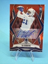 DJ Giddens 2025 Panini Phoenix Rookies Red /99 Auto Colts RC SP #208