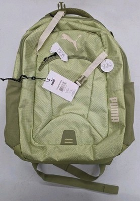 PUMA Challenger 2 Backpack Laptop Water Bottle Storage Green NEW