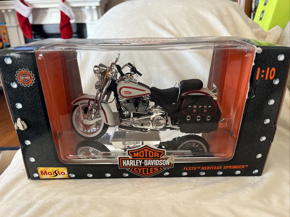 Harley-Davidson FLSTS 1:10 白赤 Maistno Harley-Davidson FLSTS 1:10 白赤 Maistno｜Maisto - Harley-Davidson