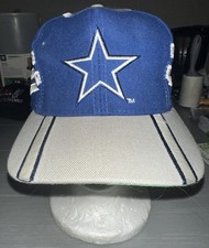 Vintage Dallas Cowboys 90s Eastport Team NFL Hat Blue Snapback Spellout Stripe