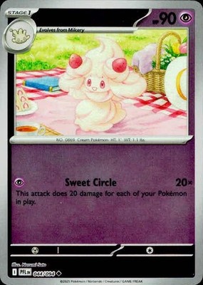 Alcremie 044/094 Uncommon Phantasmal Flames Pokemon Reverse Holo NM