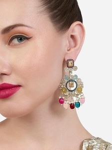Authentic Gold Plated Earrings for Women Designer Jewelry Indian Royal Ethnic