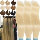 150G THICK Tape in Skin Weft 100% Remy Human Real Hair Extensions Keratin Fusion