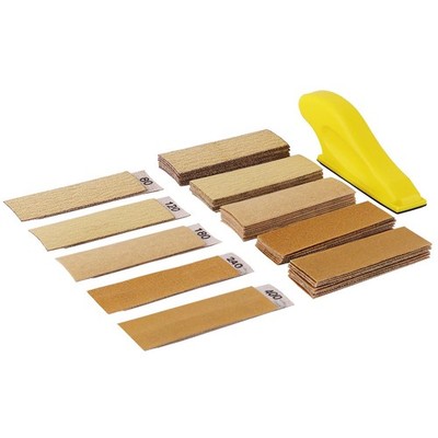 Mini Detail Sander for Wood - Hand Sanding Tool Kit with 50 PCS Wet Dry...