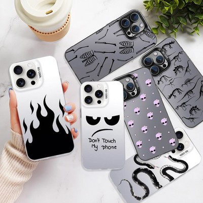 Laser Design Phone Case For Samsung S24 S23 S25 iPhone 17 14 15 Pro Max 16 Cover
