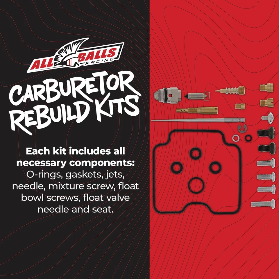 Kit de carburador de todas las bolas para Yamaha YFM660 Grizzly 2002-2008; 26-1407 Foto 2 de 4