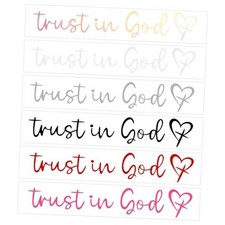 6pcs Trust in God Rearview Mirror Sticker, Christian Car Decoration