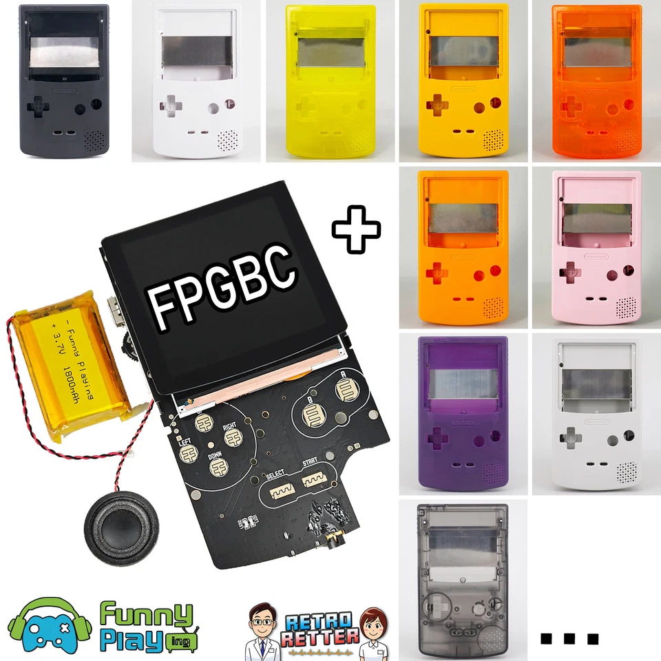 FPGBC Set mit Gehäuse XXL IPS Display Konsole GAME BOY Color GBC Kit FPGA - Bild 3 von 4