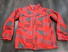 Columbia Interchange Jacket Youth Boys XL Red Striped Ski Omni-Tech Waterproof