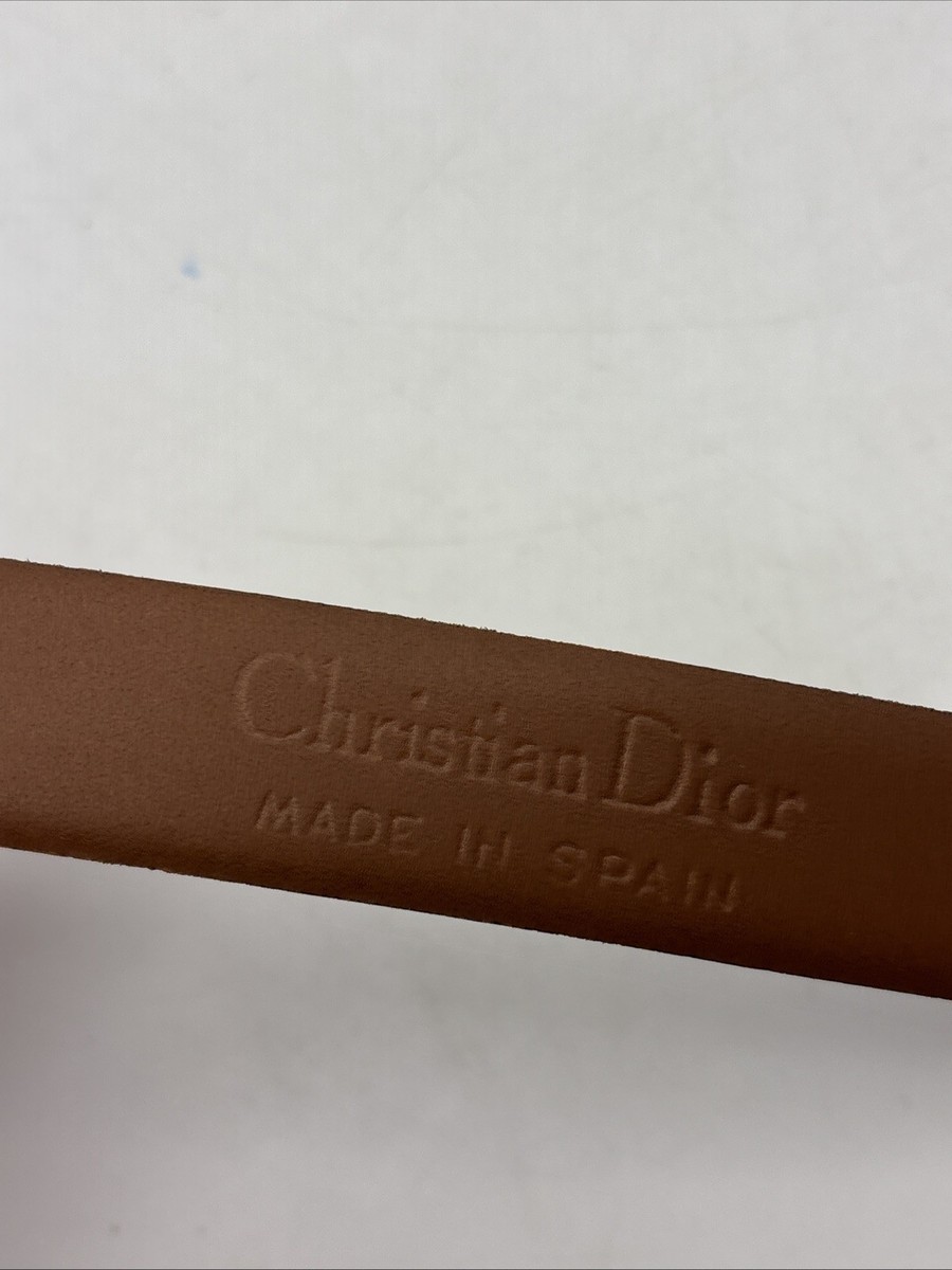 vintage Christian Dior Leather belt 218585 Brown/burgundy Size 34