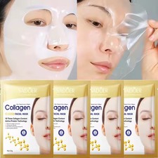 Masque Collagène Visage Coréen Bio Cellulose Anti Rides Hydratant Effet Lifting
