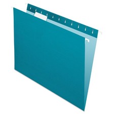Pendaflex Hanging Folders, Letter Size, Teal, 1/5 Cut, 25 Pack 81614