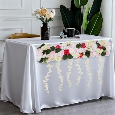 100cm Artificial Rose Flower Row Wedding Arch Stage Wall Background Decoration