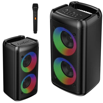 Enceinte Bluetooth BSL-S21 20W Karaoké Microphone RGB TWS USB-C Portable - Photo 1/4